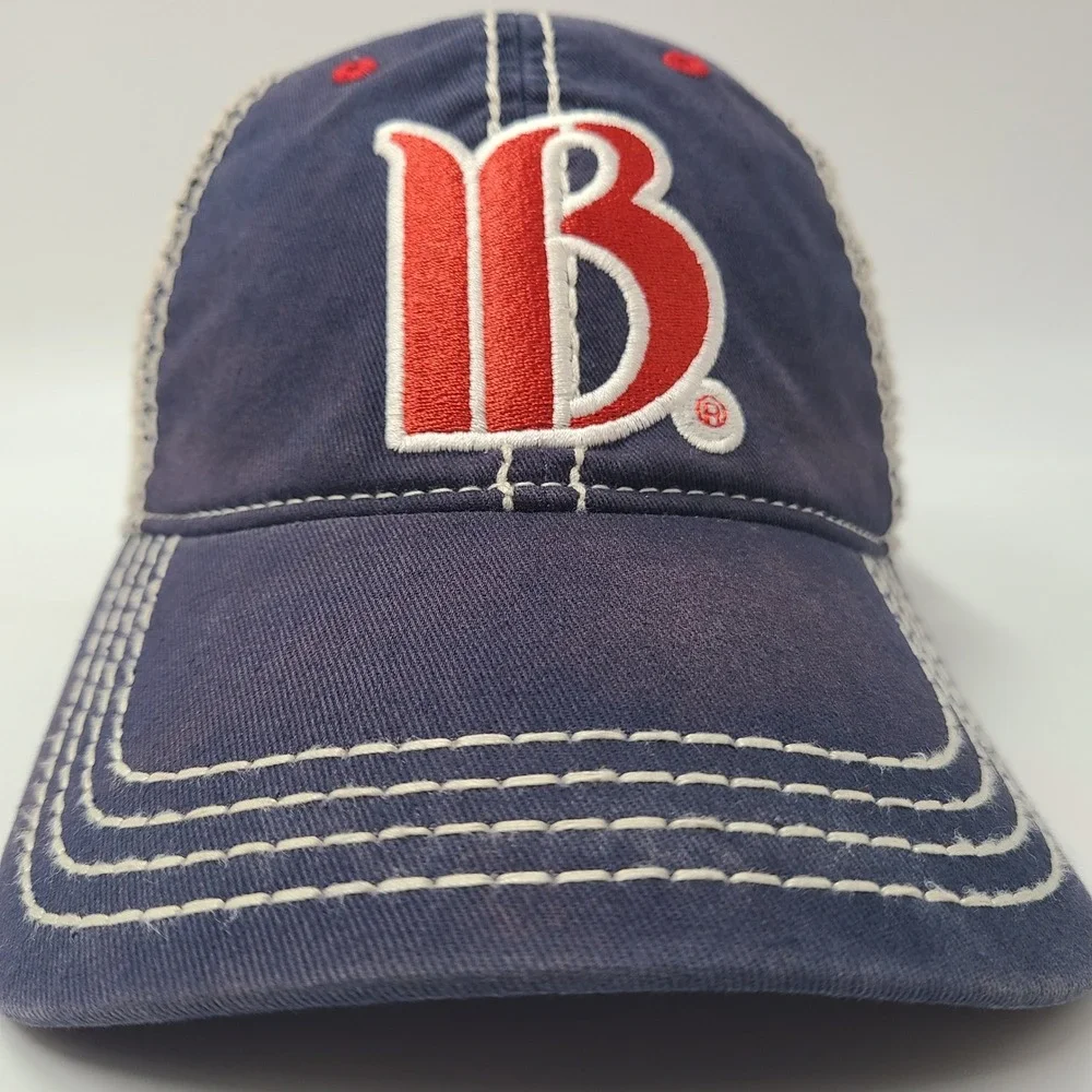 Breckenridge Hat Adjustable Trucker Mesh Blue Beige Red Colorado Breck Ski Men
